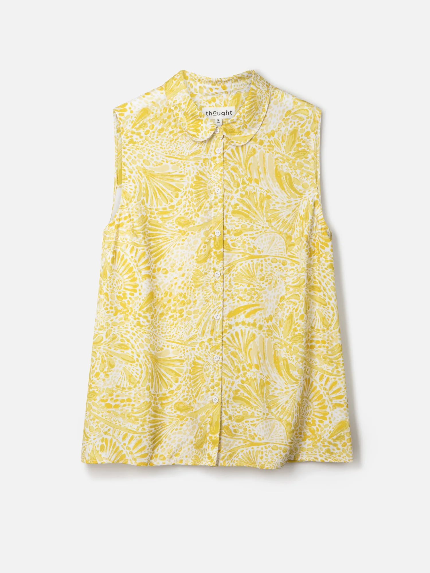 Delilah Tencel™ Crepe Sleeveless Blouse - Yellow