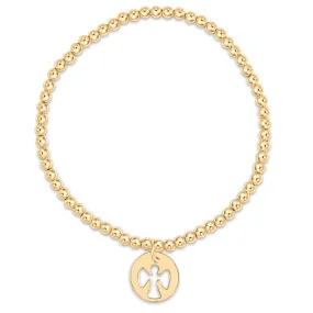 ENewton Extends 3mm Gold Guardian Angel Gold Disc Bracelet