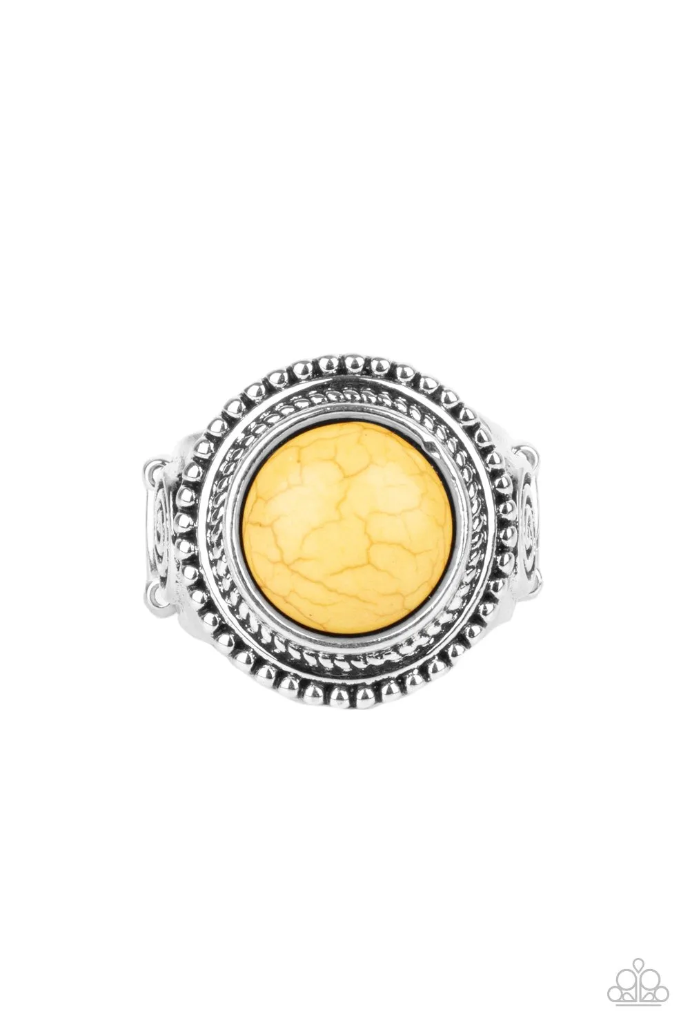 Evolutionary Essence Yellow Stone Ring - Paparazzi Accessories