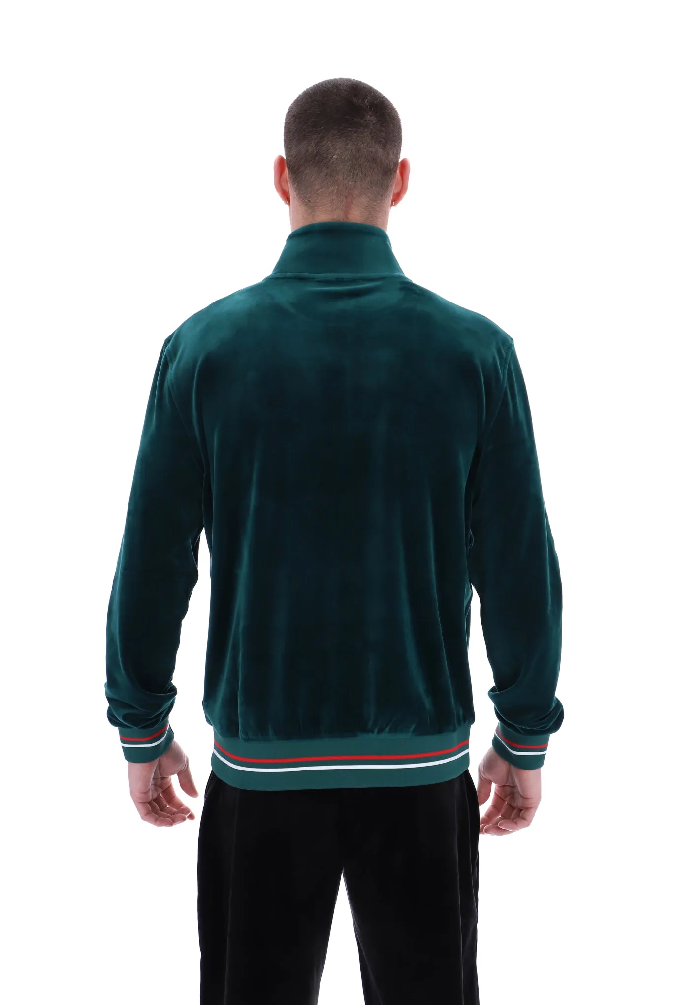 Falken Velour Track Top With Gold Details