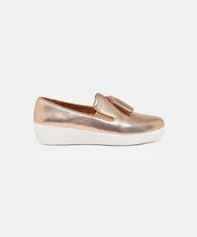 FitFlop Superskate Tassle Rose Gold Loafers