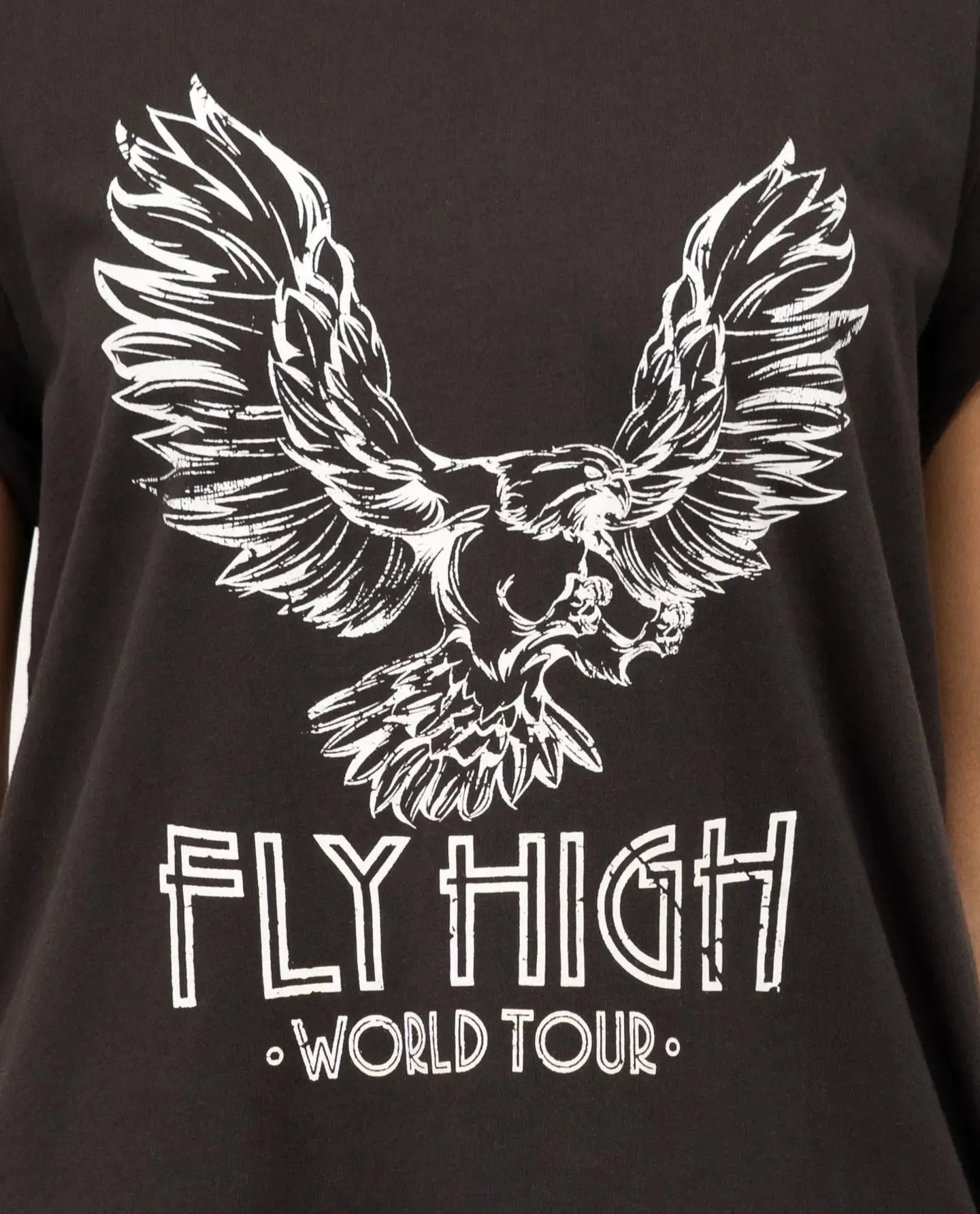 'Fly High' Vintage T'Shirt - Black