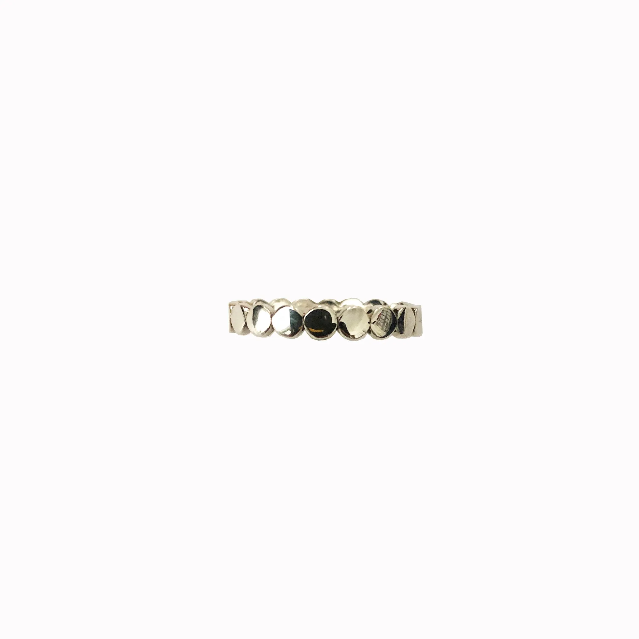 Full Moon Band Ring - Silver