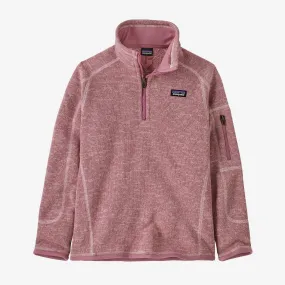 Girls' Patagonia | Better Sweater Quarter Zip Fleece | Seafan Pink