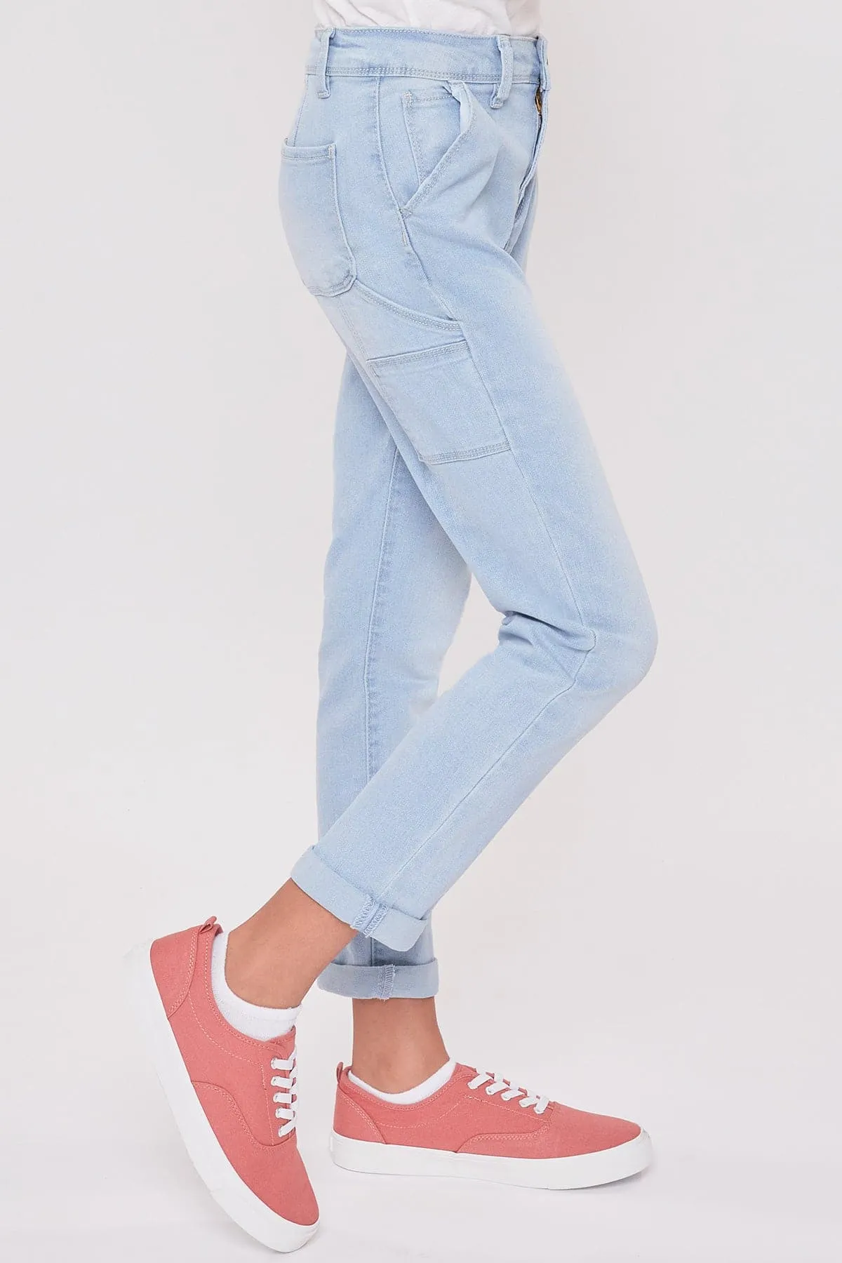 Girls Roll Cuff Carpenter Jeans