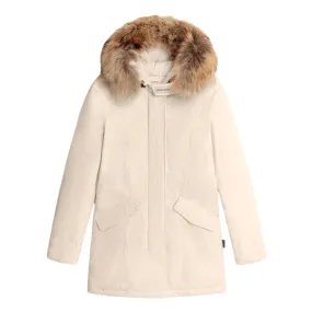 Giubbino Donna Woolrich Luxury Arctic Raccoon Parka Avorio