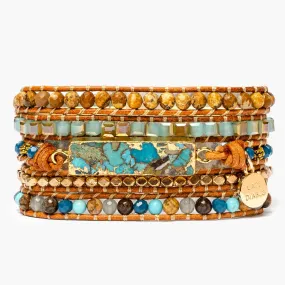 Golden Ocean Turquoise Wrap