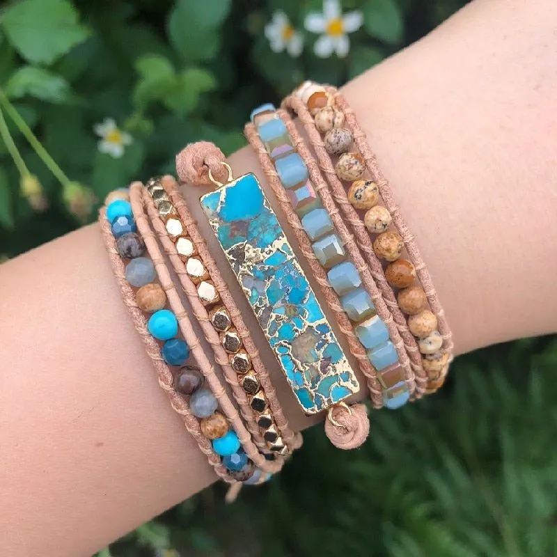 Golden Ocean Turquoise Wrap