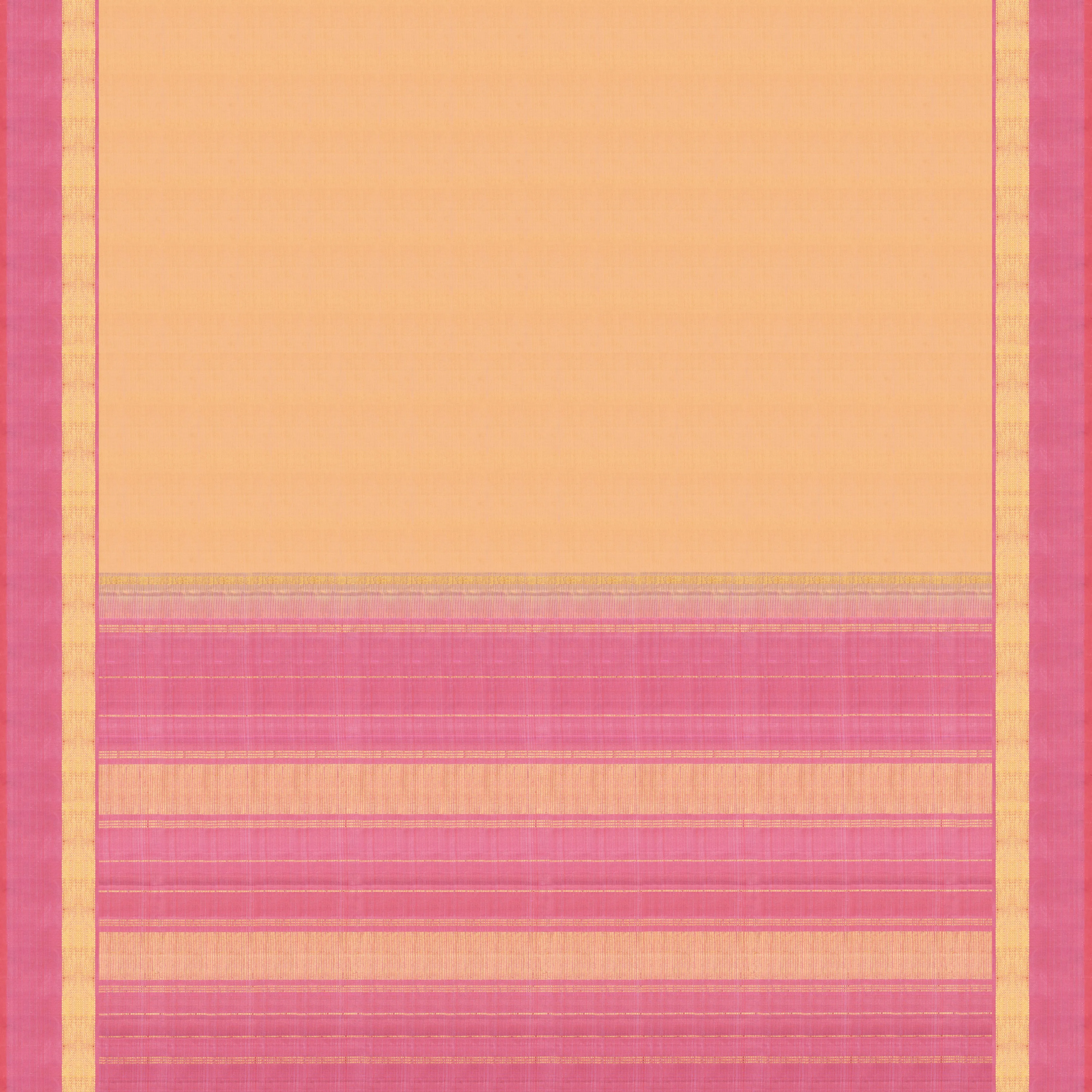 Handwoven Beige with Pink Kanjivaram Silk Saree - 2069T010312DSC