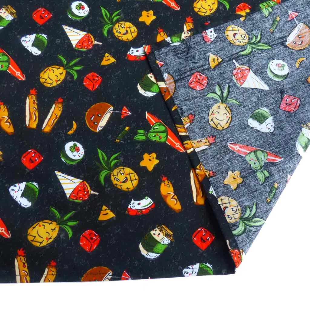 Hawaiian Food Print Gift Wrapping Fabric