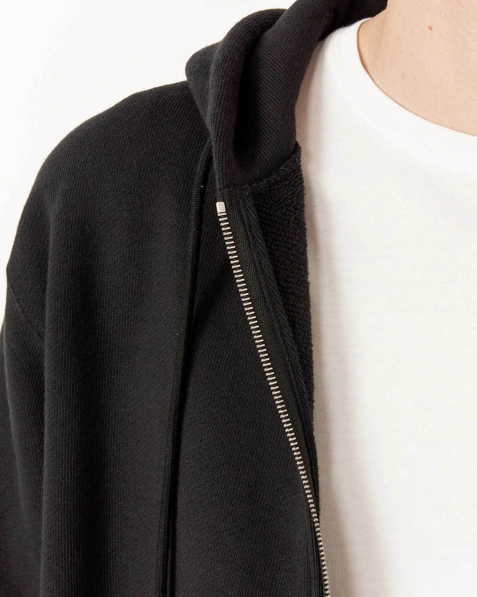 Heavy BD Sweat Zip Parka in Black