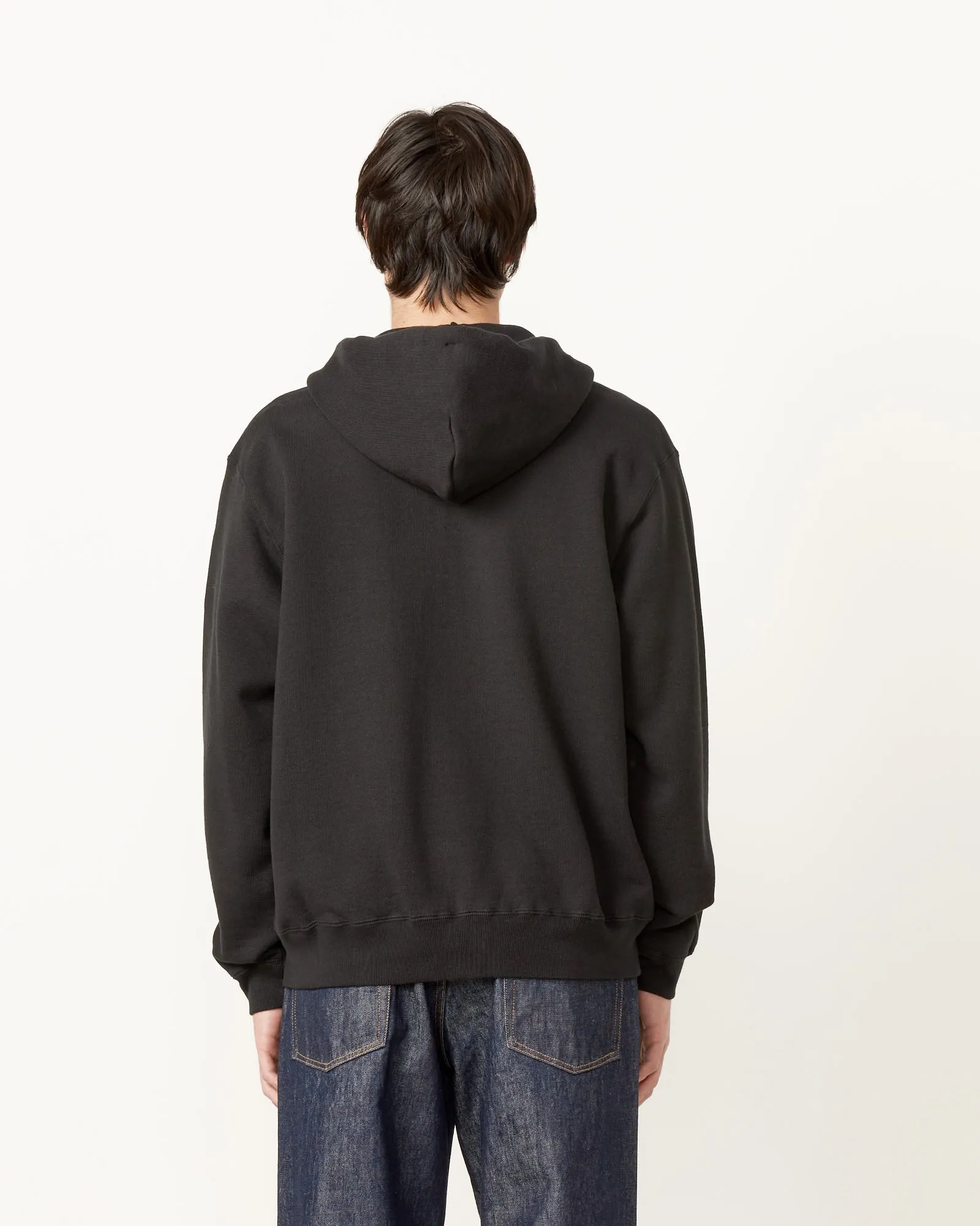 Heavy BD Sweat Zip Parka in Black