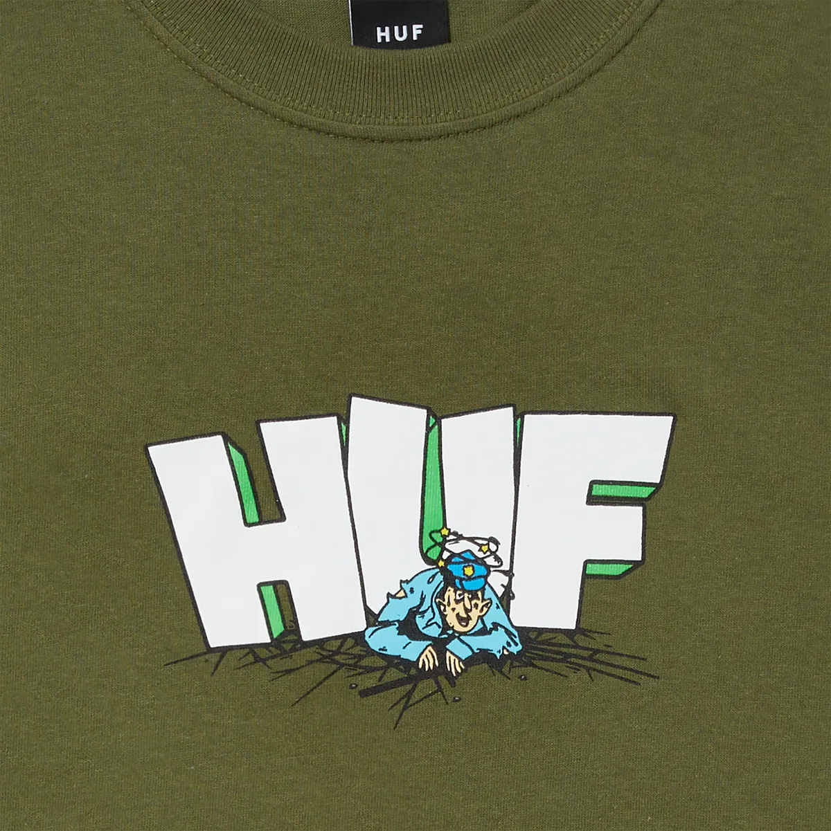 HUF THE DROP S/S TEE-OLIVE