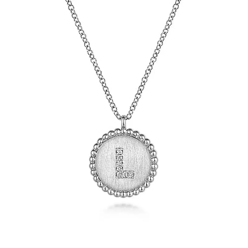 Initial L Medallion Necklace