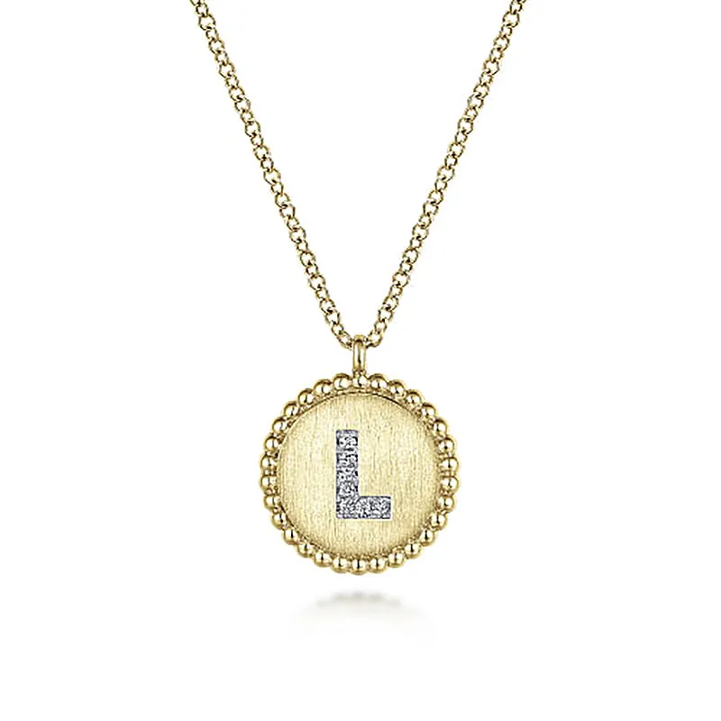 Initial L Medallion Necklace