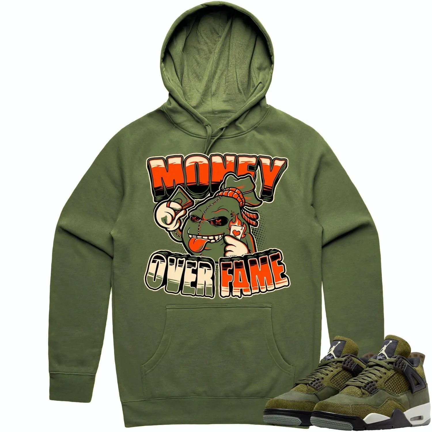 Jordan 4 Craft Olive 4s Hoodie to Match - CELADON MOF