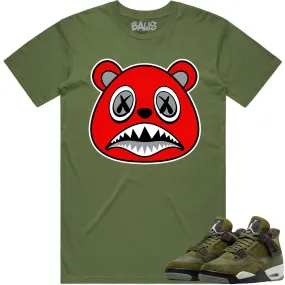 Jordan 4 Craft Olive 4s Shirt to Match - ANGRY BAWS BEAR