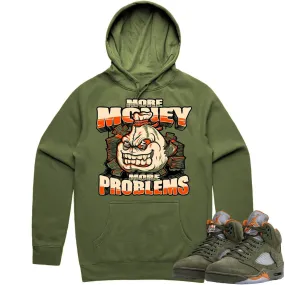 Jordan Retro 5 Olive 5s Hoodie to Match - CELADON MORE PROBLEMS