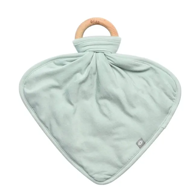 Kyte Baby Lovey with Removable Wooden Teething Ring in Sage