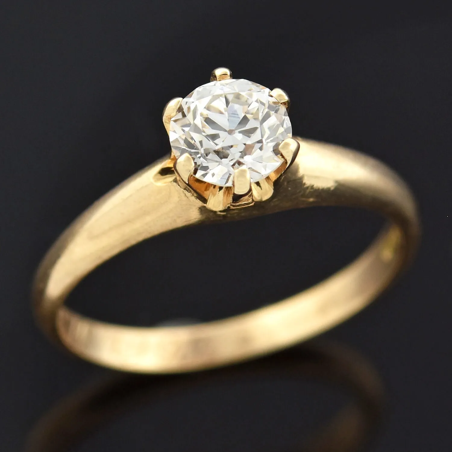 Late Victorian 14kt Diamond Engagement Ring 0.50ct