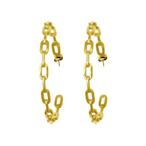 Link Hoop Earrings gold