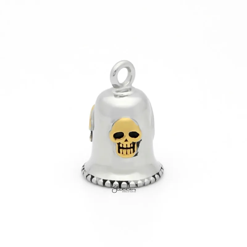 Lucky 13 Stainless Steel Bell Pendant - Gold