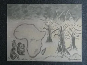 Madame Rokhaya Sarre "Prayers for Africa" United Nations Limited Edition Print, 1986