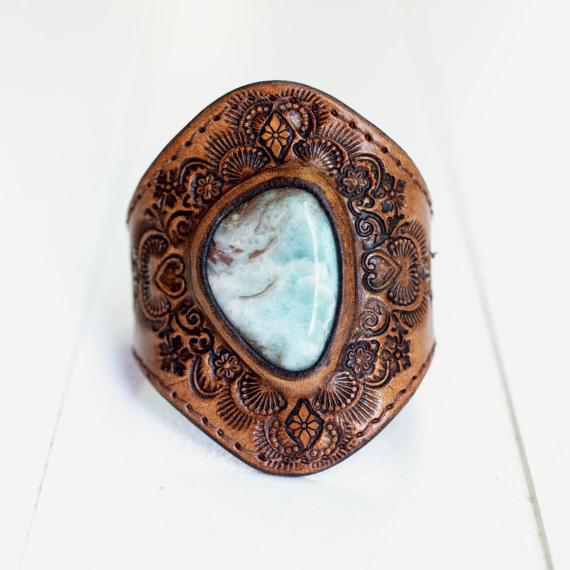 Mandala Cuff with Larimar