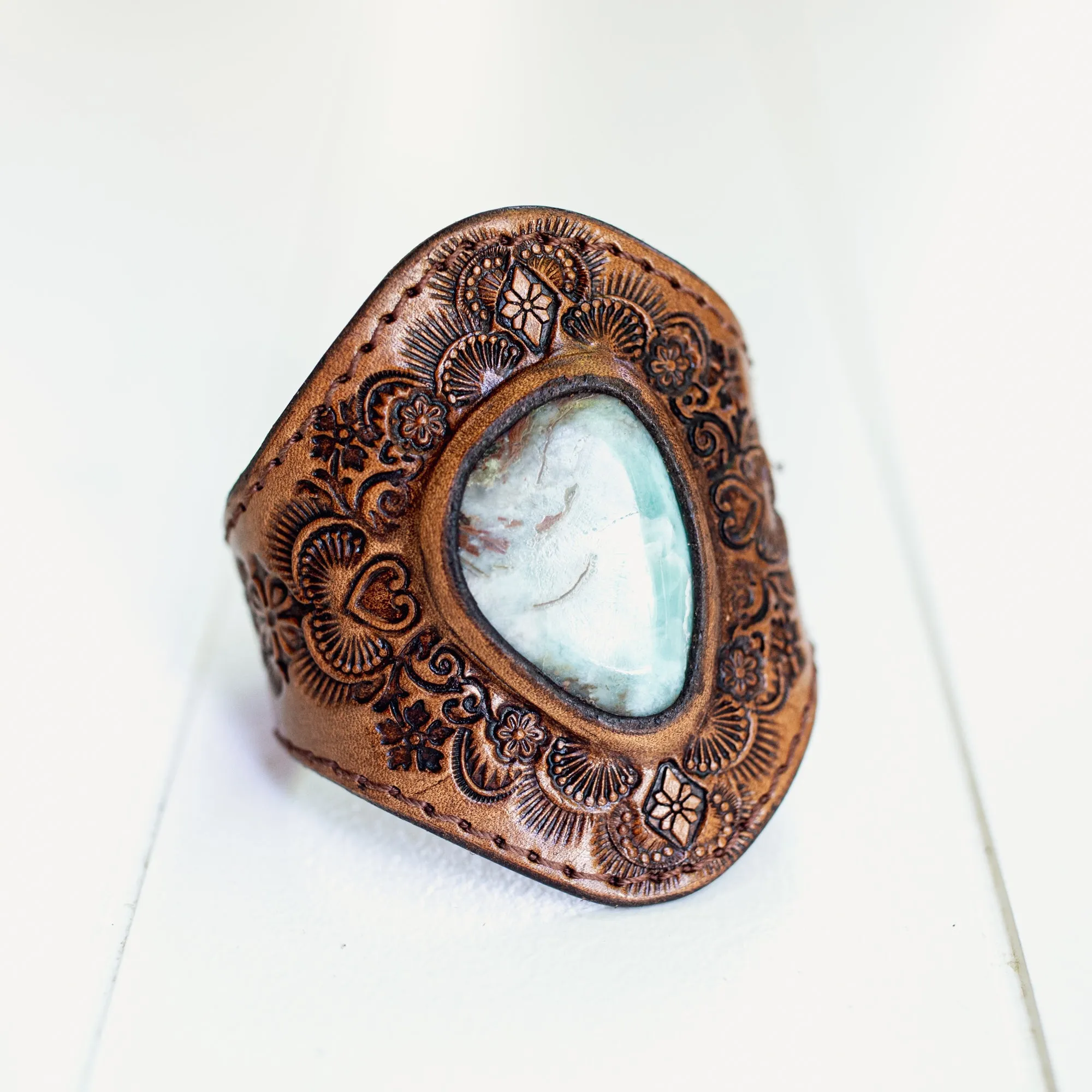 Mandala Cuff with Larimar