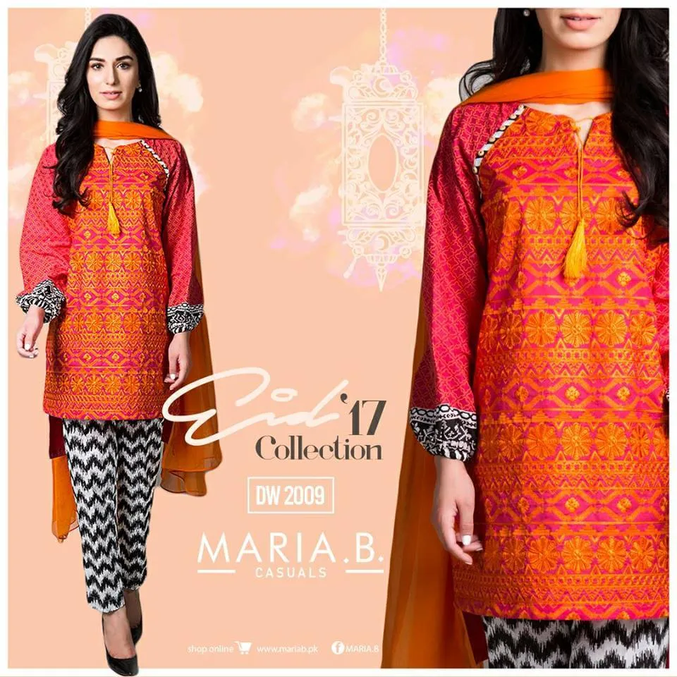 Maria B MB-2009 Winter Linen Embroidered three piece suit