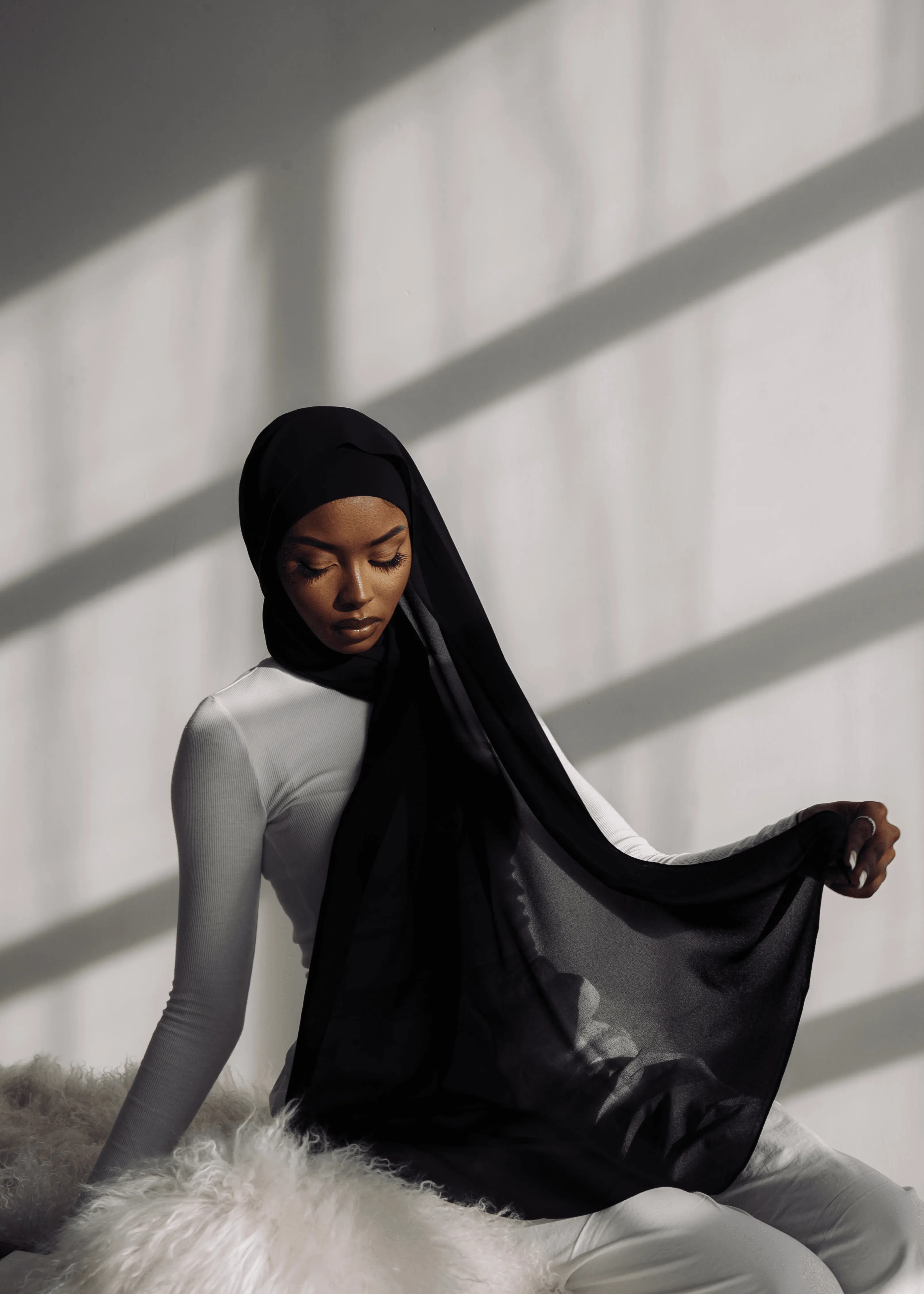 Matching Hijab & Undercap Set - Obsidian