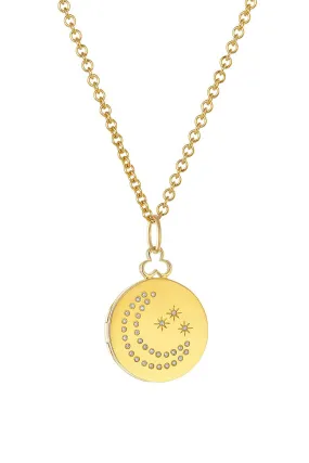 Medium Moon and Stars Locket Necklace