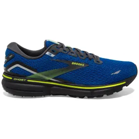 Men's Brooks Ghost 15, Blue/Ebony/Grey, 15 D Medium