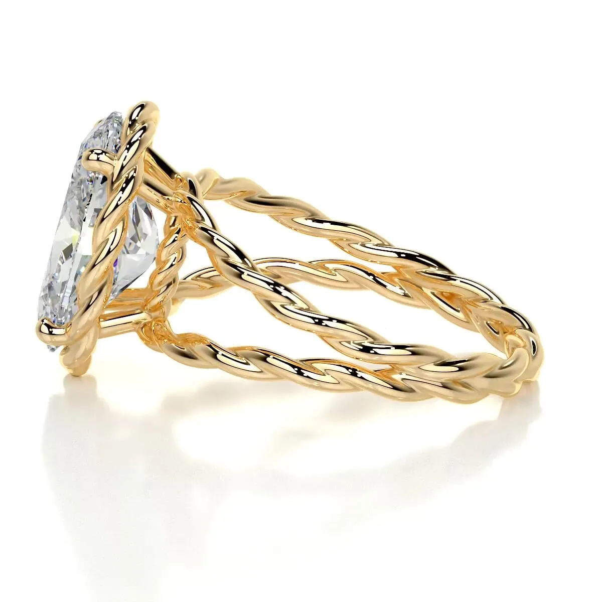 Milani Lab Grown Diamond Ring -18K Yellow Gold