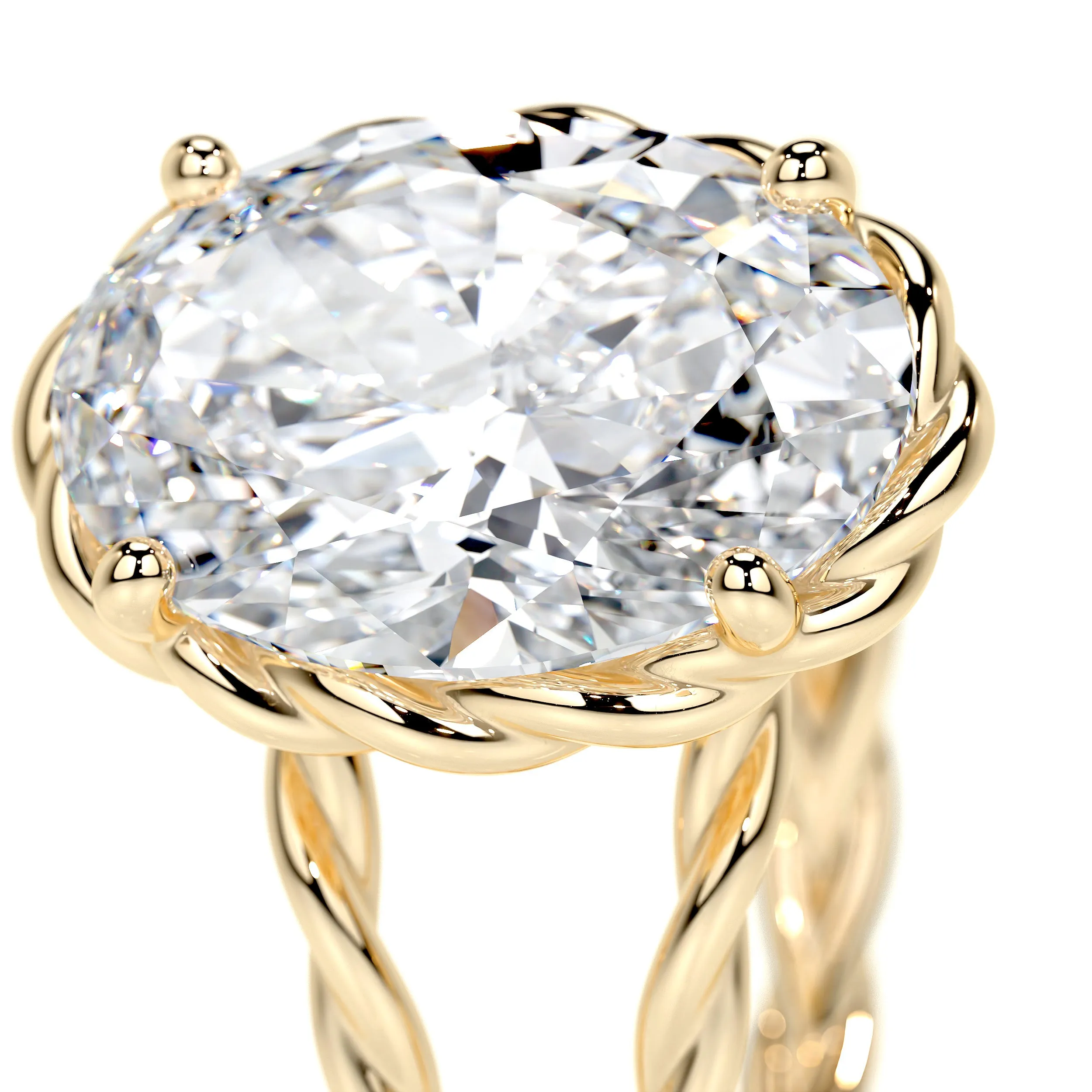 Milani Lab Grown Diamond Ring -18K Yellow Gold