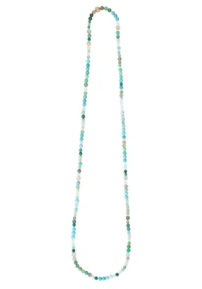 Ole Lynggaard Mixed Turquoise Bead Necklace with 18KYG Clasp