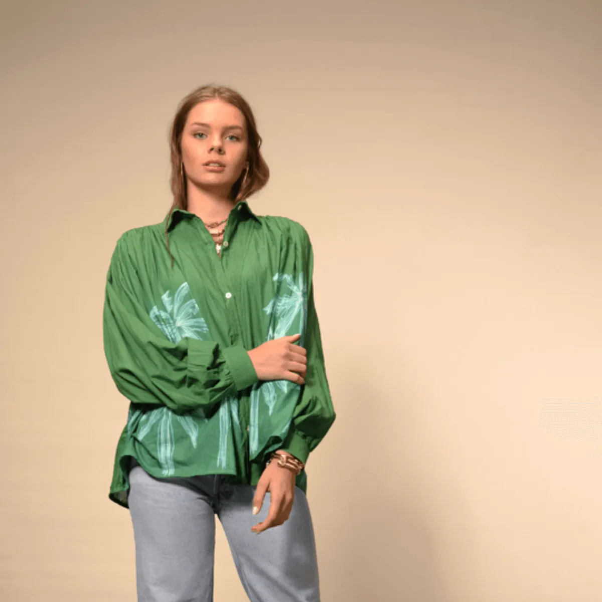 PALM BLOUSE GREEN