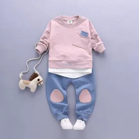 Pastel Pink Champ's Sports Suit Set (12 months - 4 years)