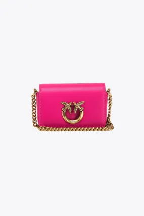 PINKO MICRO LOVE BAG CLICK SIMPLY PINK PINKO-ANTIQUE GOLD