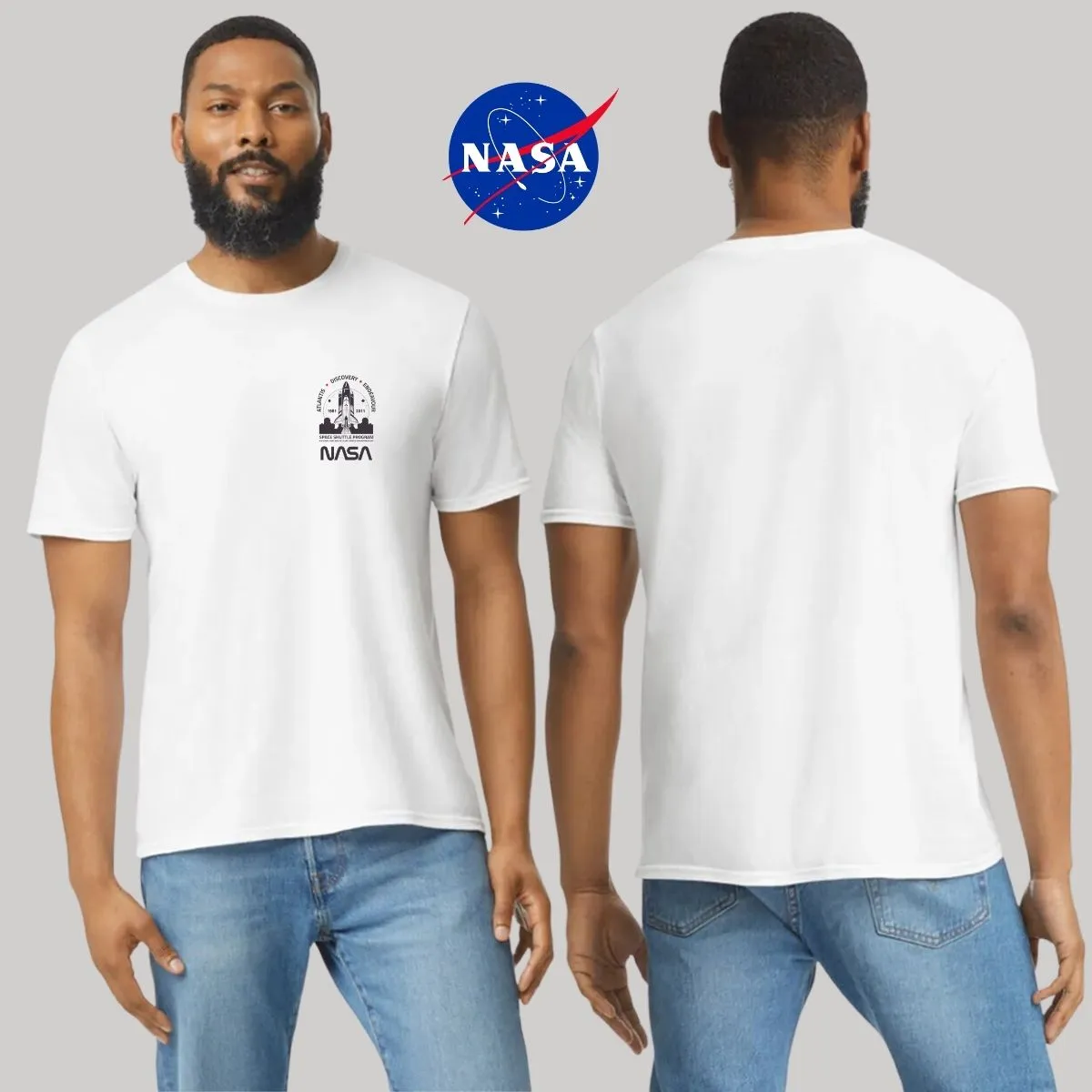 Playera Deportiva Hombre Nasa Cohete Espacial Escudo