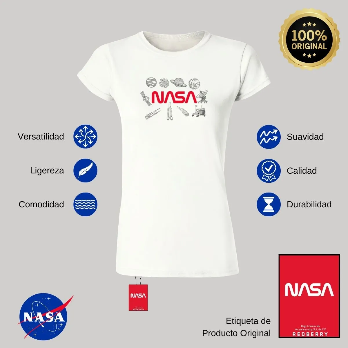 Playera Deportiva Mujer Nasa Espacio