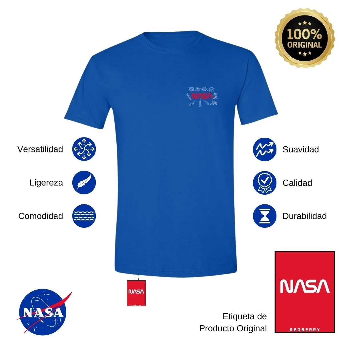 Playera Hombre Nasa Espacio Escudo