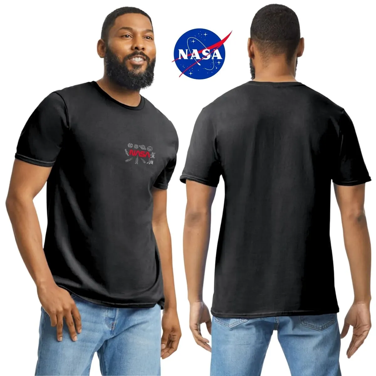 Playera Hombre Nasa Espacio Escudo