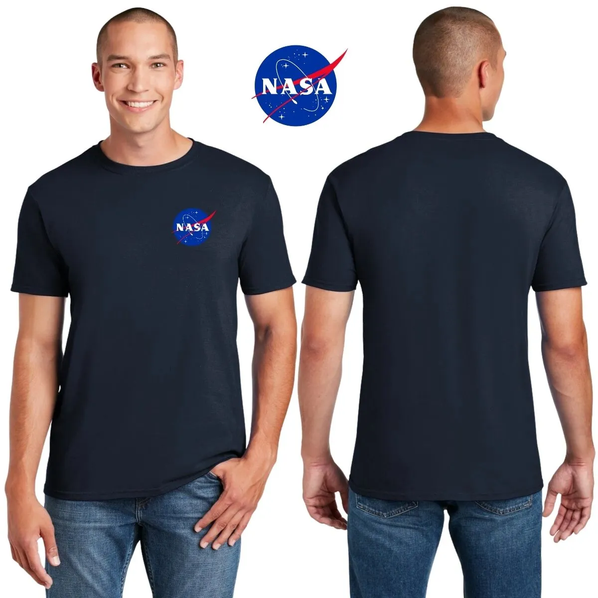 Playera Hombre Nasa Logo Espacial Escudo