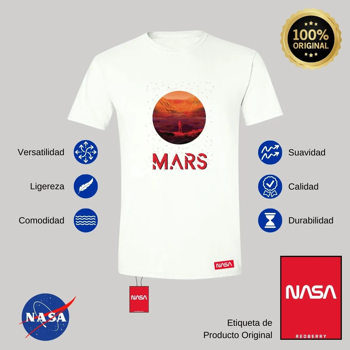 Playera Hombre Nasa Mars