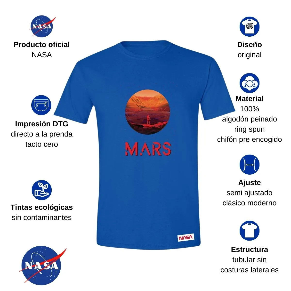 Playera Hombre Nasa Mars