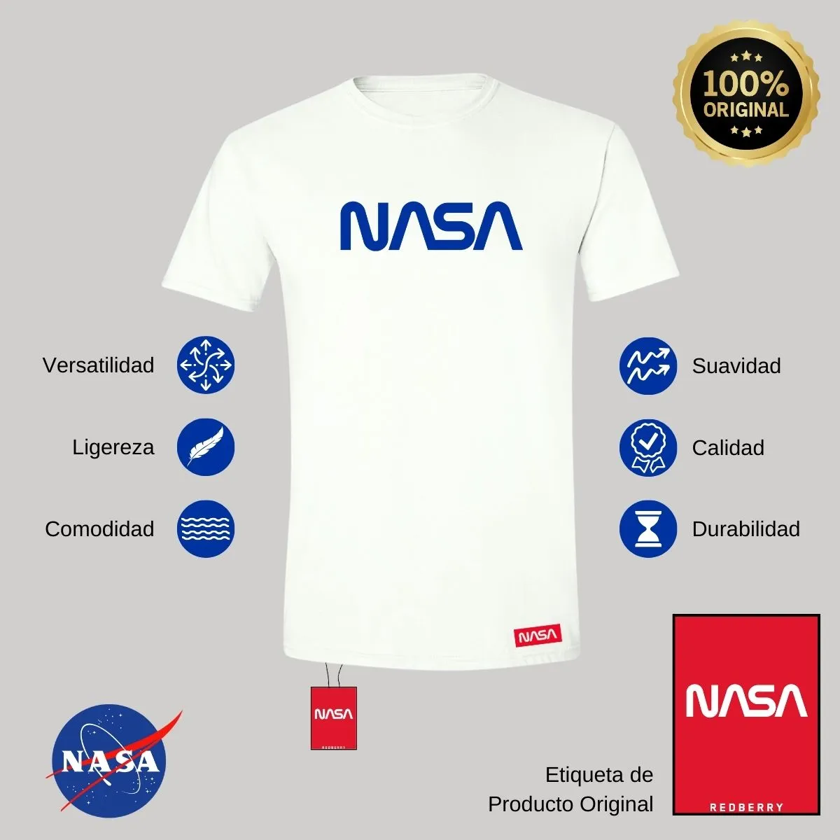 Playera Hombre Nasa Worm Blue