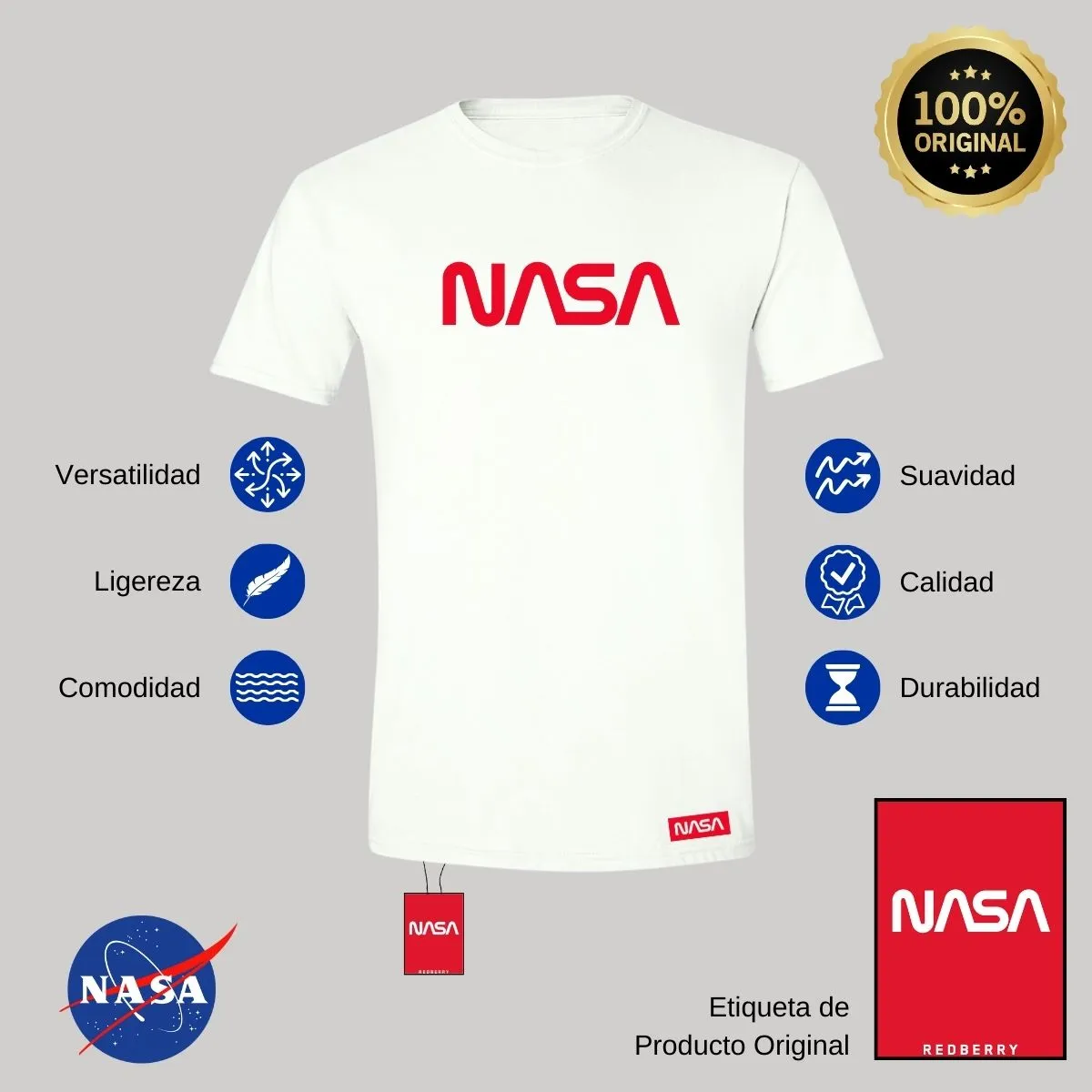 Playera Hombre Nasa Worm Red