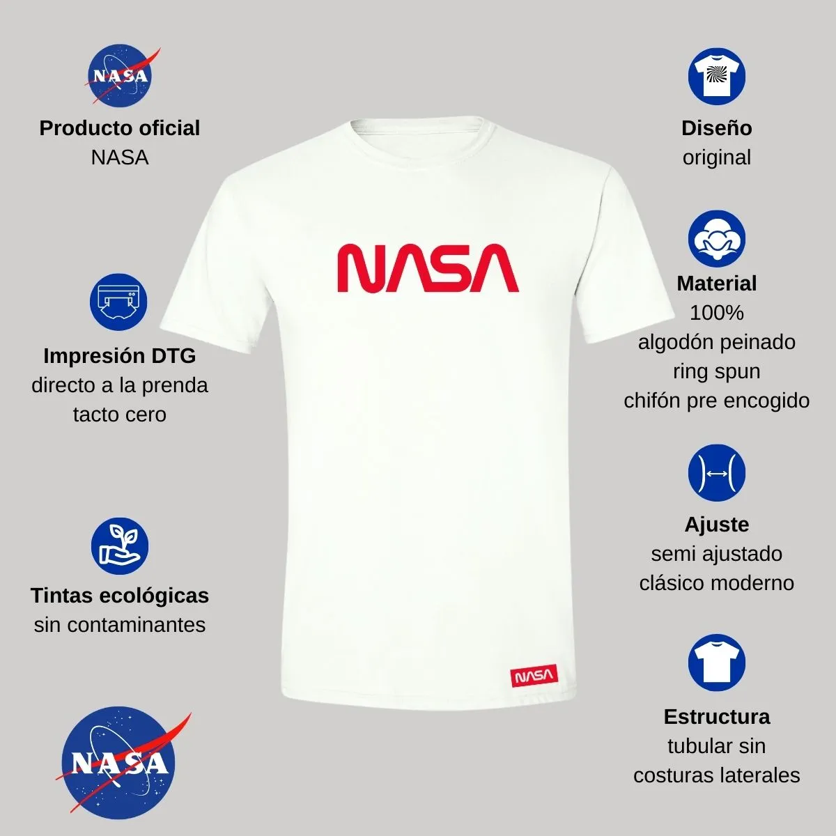 Playera Hombre Nasa Worm Red