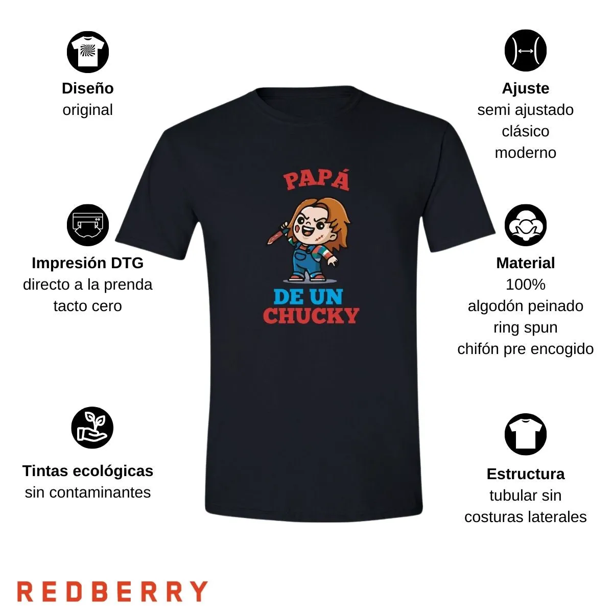 Playera Hombre Papá de un Chucky